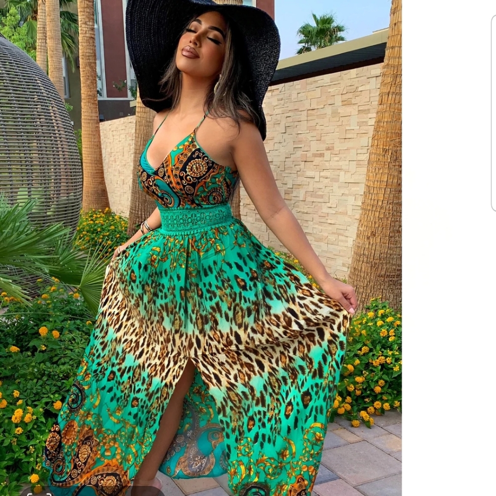 Holy slit maxi dress